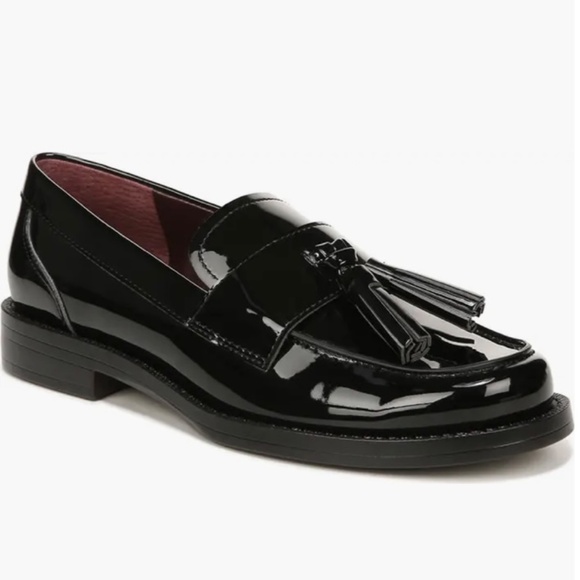 Faux Patent Leather Tassel Loafers - Picture 2 of 8